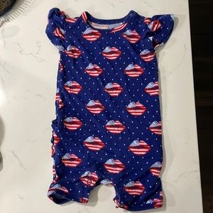 Posh Peanut Ruffled Romper - Patriotic/Fourth of July